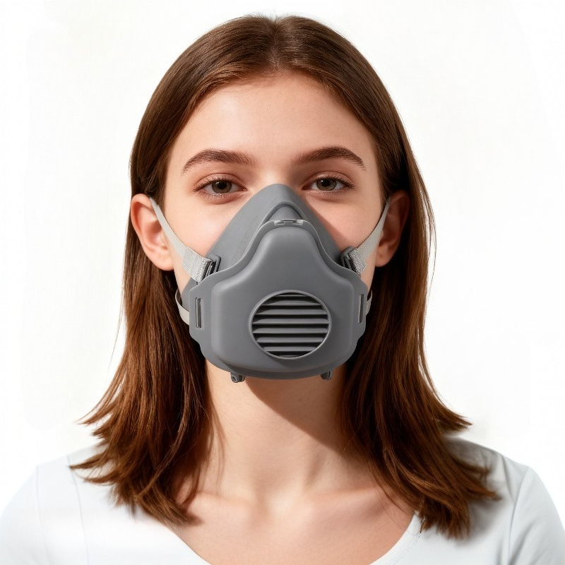 Respirator Half Face - Dust Respirator Dust-Proof Work Safety Rubber