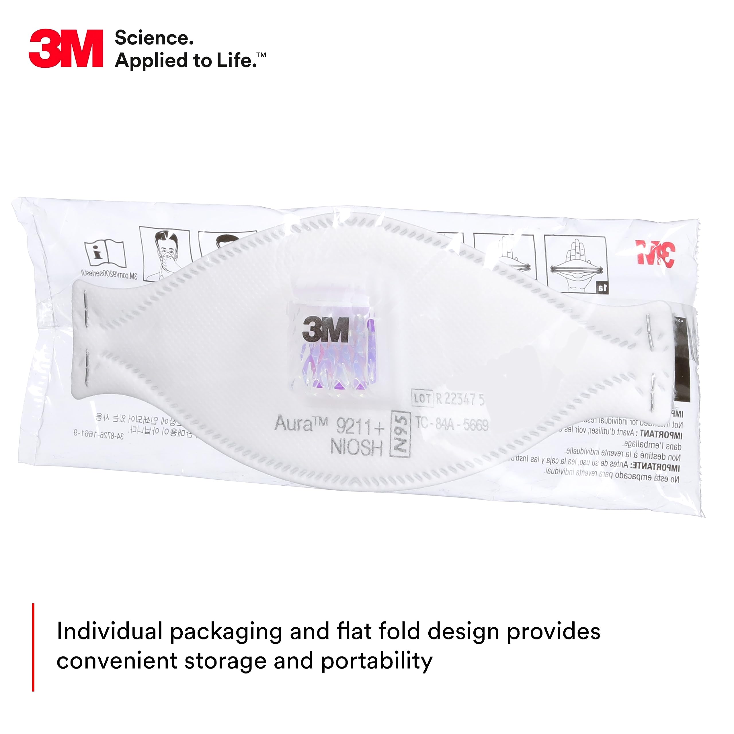 3M Aura 9211+ Particulate Resp - đánh giá và giá Kn95 Respirator Mask