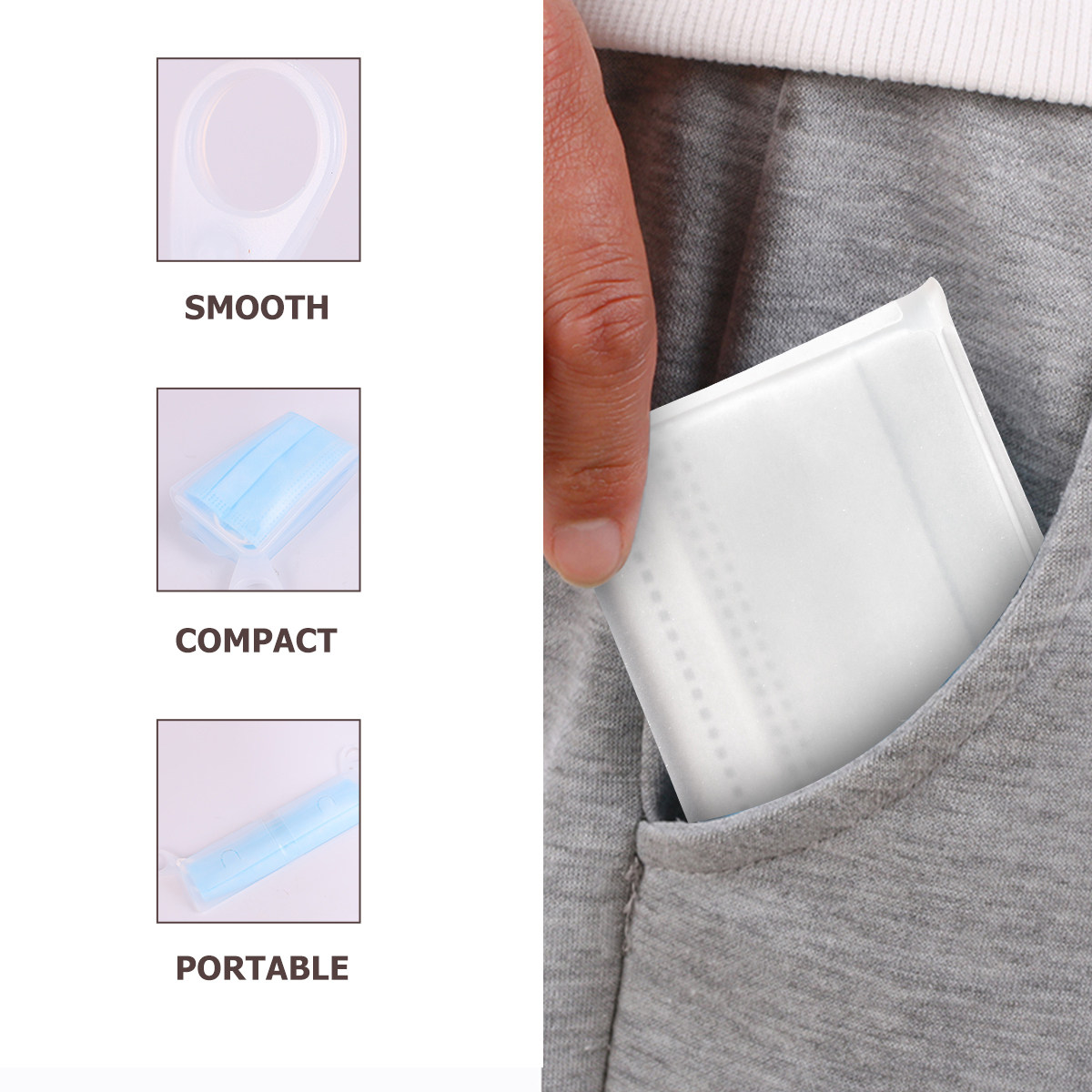 2Pcs Food Grade Silicone Mask  - đánh giá và giá Face Mask Storage Box