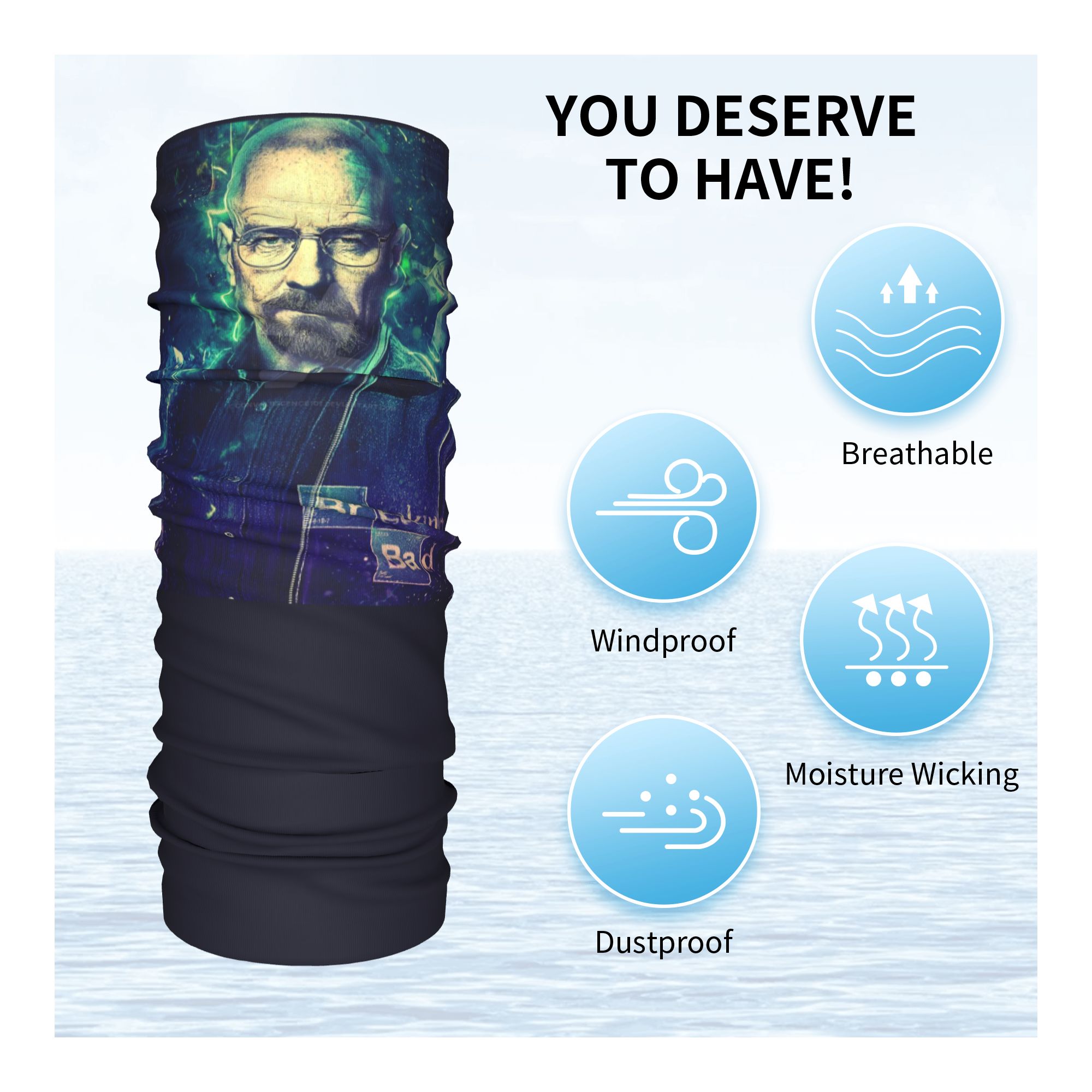 Custom Breaking Bad Walter Whi - đánh giá và giá Neck Gaiter Face Cover